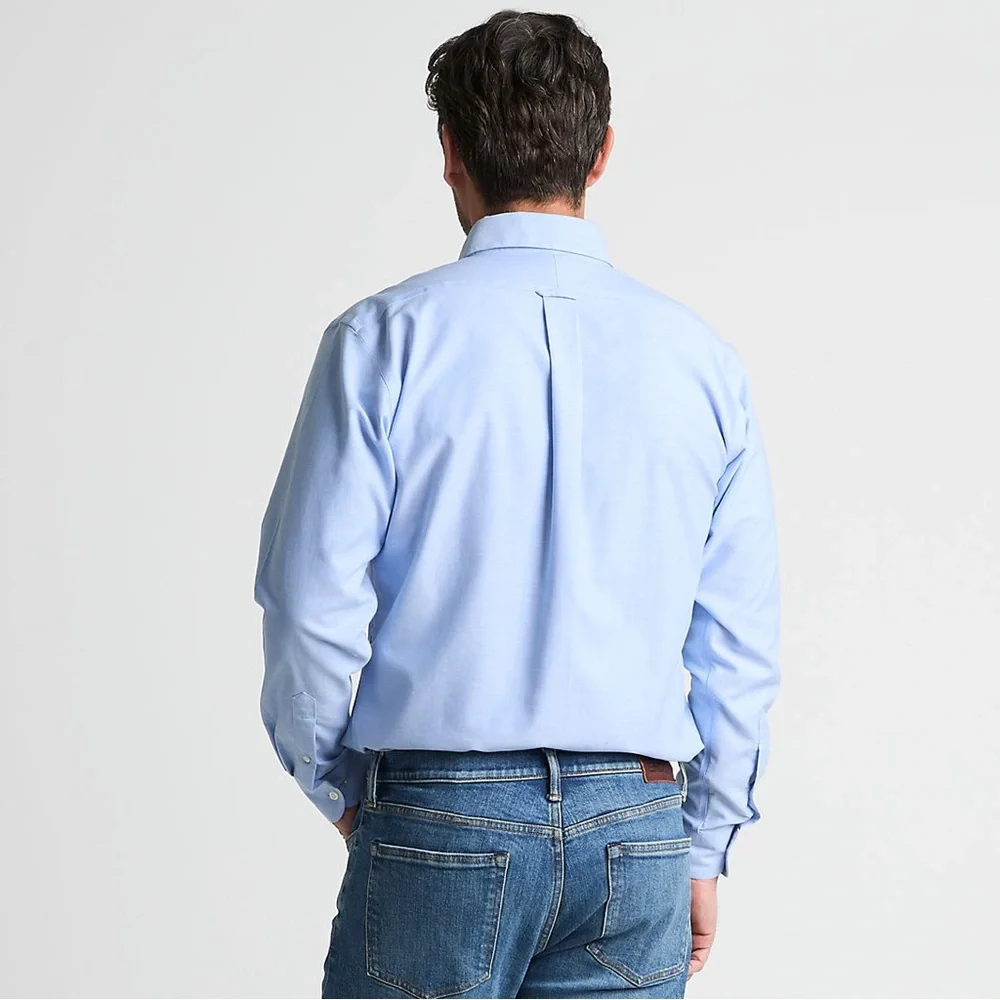 Like new! No Iron Button Down Oxford Shirt - light blue 16.5 x 33 - Picture 3 of 9